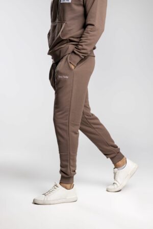 Plush Sweatpants / Typo Logo Brown