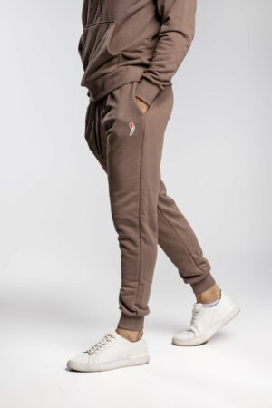 Plush Sweatpants / Subtle Logo Brown