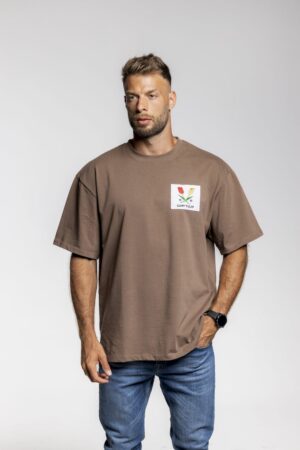 Rugged T-Shirt / Bold Logo Double Brown