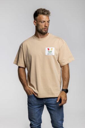 Rugged T-Shirt / Bold Logo Double Beige
