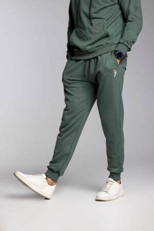 Plush Sweatpants / Subtle Logo Green