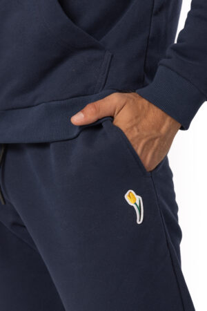 Plush Sweatpants Subtle Logo Space Blue