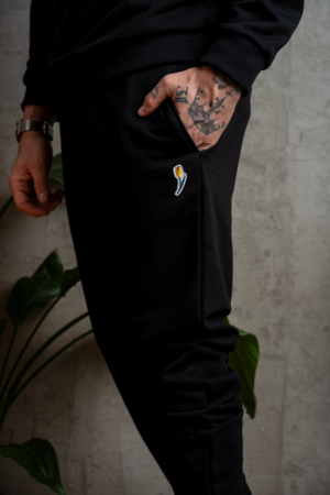 Plush Sweatpants Subtle Logo True Black