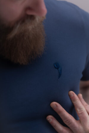 Tulip Tonal Bloom - Deep Navy